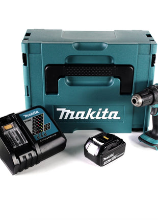 Taladro percutor inalámbrico Makita DHP 456 RT1J 18 V 50 Nm + Makpac + 1x batería 5,0Ah + cargador