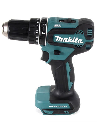 Makita DHP 485 SMTK perceuse à percussion sans fil 18 V 50 Nm sans balais + 1 batterie 4,0 Ah + chargeur + jeu d'accessoires 101 pièces + mallette