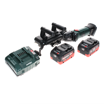 Metabo RB 18 LTX 60 Lijadora de cinta para tubos a batería 18 V 60 mm + 2 baterías LiHD 5,5 Ah + cargador