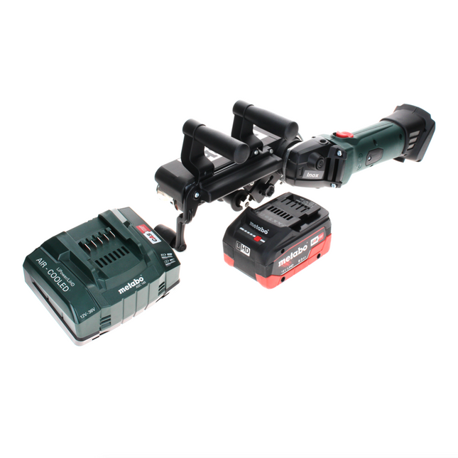 Metabo RB 18 LTX 60 Lijadora de cinta para tubos a batería 18 V 60 mm + 1x batería LiHD 8,0 Ah + cargador