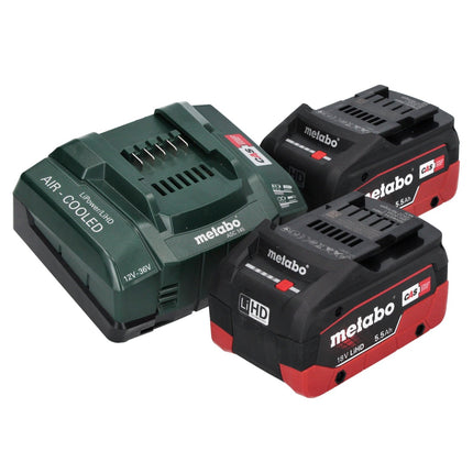 Nibbler de batería Metabo NIV 18 LTX BL 1.6 18 V sin escobillas + 2x batería LiHD 5,5 Ah + cargador + metaBOX