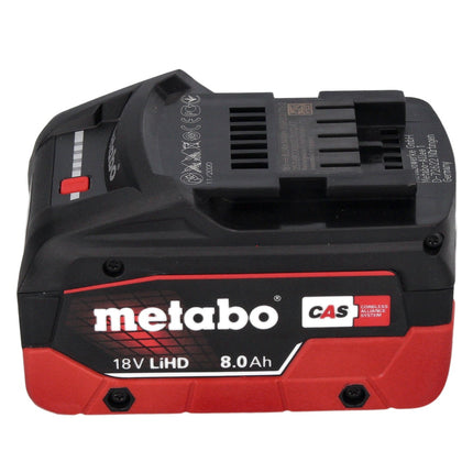 Nibbler de batería Metabo NIV 18 LTX BL 1.6 18 V sin escobillas + 1x batería LiHD 8,0 Ah + metaBOX - sin cargador