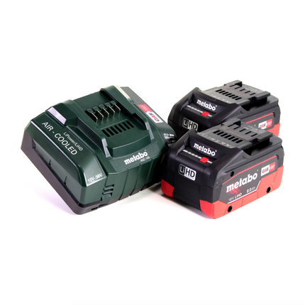 Metabo BF 18 LTX 90 lima de banda de batería 18 V 90 mm + 2x batería LiHD 8,0 Ah + cargador