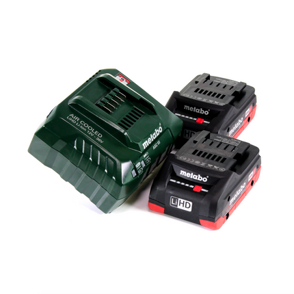 Taladro atornillador a batería Metabo BS 18 L BL Q 18 V 60 Nm sin escobillas + MetaLoc + 2 baterías LiHD 4,0 Ah + cargador