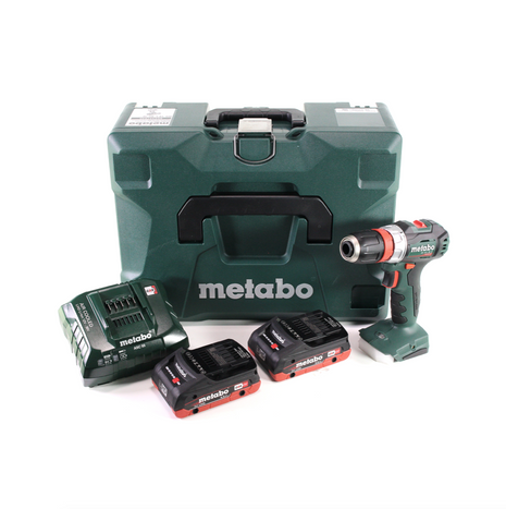 Taladro atornillador a batería Metabo BS 18 L BL Q 18 V 60 Nm sin escobillas + MetaLoc + 2 baterías LiHD 4,0 Ah + cargador