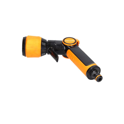 Pistola pulverizadora Fiskars Multi (1023665) cabezal de boquilla giratoria mango de agarre suave