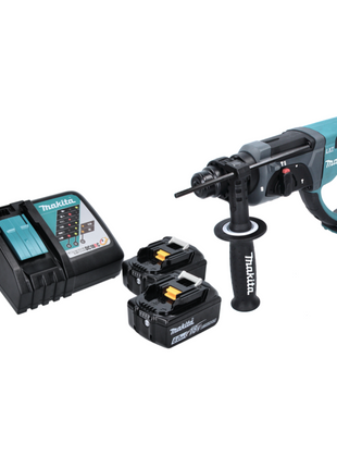 Makita DHR 202 RG Akumulatorowy młot udarowo-obrotowy 18 V 2,0 J SDS Plus + 2x akumulator 6,0 Ah + ładowarka