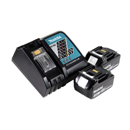 Amoladora angular sin cable Makita DGA 519 RFJ 18 V 125 mm Brushless X-Lock + 2x batería recargable 3,0 Ah + cargador + Makpac