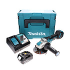 Makita DGA 519 RM1J Amoladora angular sin cable 18 V 125 mm Brushless X-Lock + 1x batería 4.0 Ah + cargador + Makpac