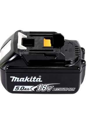 Makita DGA 519 T1J Meuleuse d'angle sans fil 18 V 125 mm Brushless X-Lock + 1x batterie 5,0 Ah + Makpac - sans chargeur