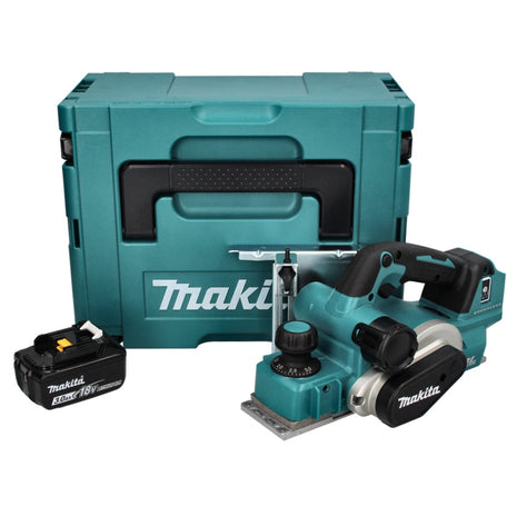 Makita DKP 181 F1J Strugarka akumulatorowa 82 mm 18 V bezszczotkowa + 1x akumulator 3,0 Ah + Makpac - bez ładowarki