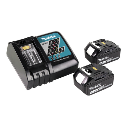 Makita BML802RG Lámpara sin cable para baterías de 14,4 y 18V + 2x baterías de 6,0Ah + cargador