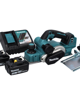 Makita DKP 181 RM Akku Hobel Falzhobel 82 mm 18 V Brushless + 2x Akku 4,0 Ah + Ladegerät