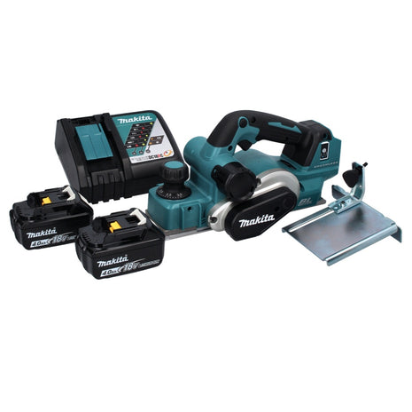 Makita DKP 181 RM cordless planer 82 mm 18 V brushless + 2x rechargeable battery 4.0 Ah + charger