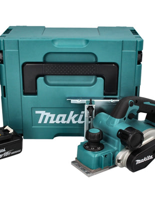 Makita DKP 181 M1J Cordless planer 82 mm 18 V brushless + 1x rechargeable battery 4.0 Ah + Makpac - without charger