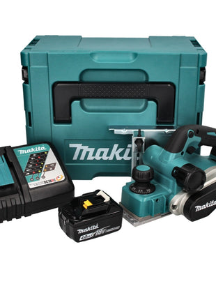 Makita DKP 181 RM1J Strugarka akumulatorowa 82 mm 18 V bezszczotkowa + 1x akumulator 4,0 Ah + ładowarka + Makpac