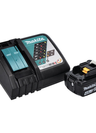 Makita DKP 181 RM1J Pialla a batteria 82 mm 18 V brushless + 1x batteria ricaricabile 4,0 Ah + caricabatterie + Makpac