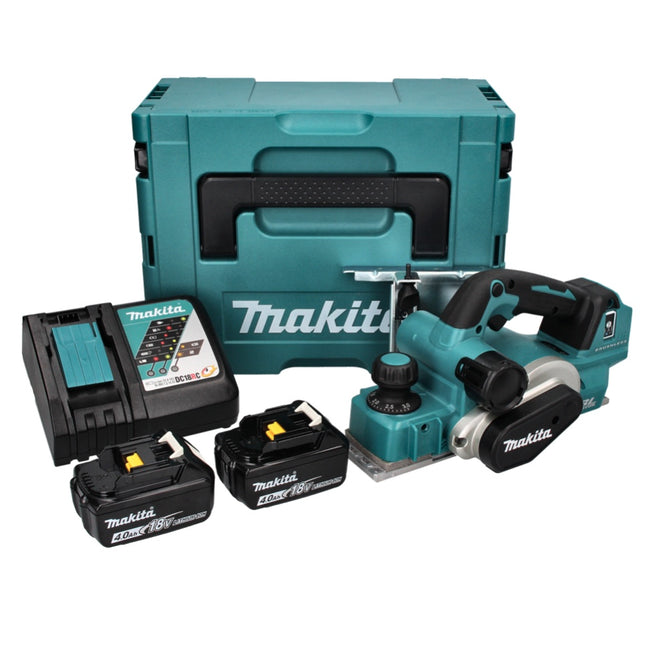 Makita DKP 181 RMJ raboteuse sans fil 82 mm 18 V sans balais + 2x batterie 4,0 Ah + chargeur + Makpac