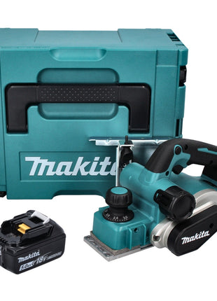 Makita DKP 181 T1J Strugarka akumulatorowa 82 mm 18 V bezszczotkowa + 1x akumulator 5,0 Ah + Makpac - bez ładowarki