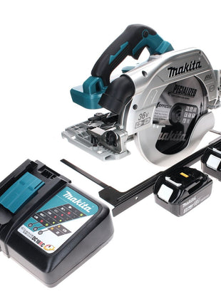 Makita DHS 900 RF2 Scie circulaire sans fil 36 V (2x 18 V) 235 mm brushless + 2x Batteries 3,0 Ah + Chargeur