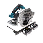 Makita DHS 900 T2 Scie circulaire sans fil 36 V (2x 18 V) 235 mm brushless + 2x Batteries 5,0 Ah - sans chargeur