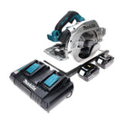 Makita DHS 900 PT2 Akku Handkreissäge 36 V ( 2x 18 V ) 235 mm Brushless + 2x Akku 5,0 Ah + Doppelladegerät