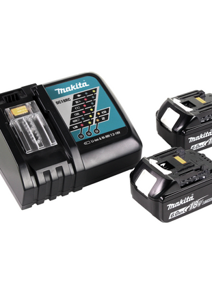 Makita DHP 453 RGW taladro percutor inalámbrico 18 V 42 Nm blanco + 2x baterías 6,0 Ah + cargador