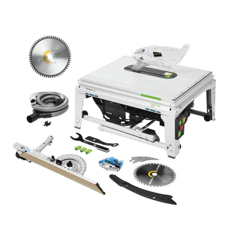 Sierra de mesa Festool TKS 80 EBS 2200 W 254 mm (575781) + hoja de sierra circular de dientes finos W60 (575976)