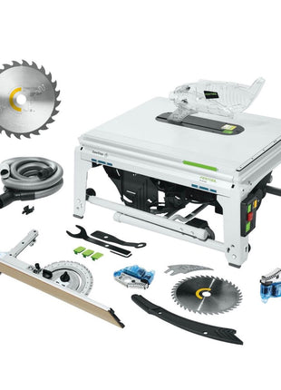 Sierra de mesa Festool TKS 80 EBS 2200 W 254 mm (575781) + hoja de sierra circular Panther PW24 (575974) + 1 cartucho KT-TKS 80 (575851)