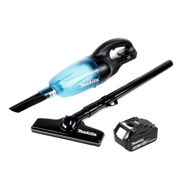 Aspirador sin cable Makita DCL 180 G1 B 18 V negro + 1x batería recargable 6,0 Ah - sin cargador