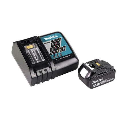 Makita DDF 484 RG1 Taladro atornillador a batería sin escobillas 18 V 54 Nm + 1x batería recargable 6,0 Ah + cargador