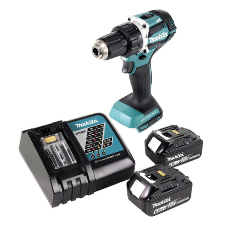 Makita DDF 484 RG Perceuse-visseuse sans fil sans balai 18 V 54 Nm + 2x Batteries 6,0 Ah + Chargeur