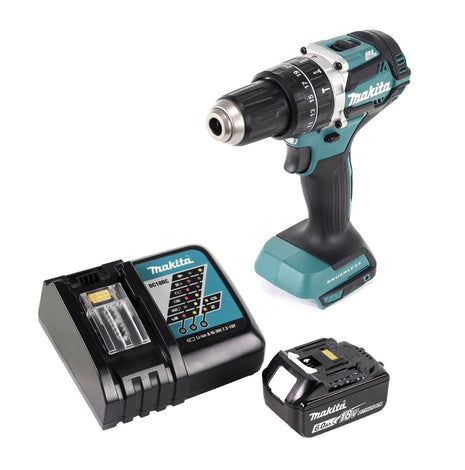 Trapano a percussione a batteria Makita DHP 484 RG1 18 V 54 Nm brushless + 1x batteria ricaricabile 6,0 Ah + caricabatterie