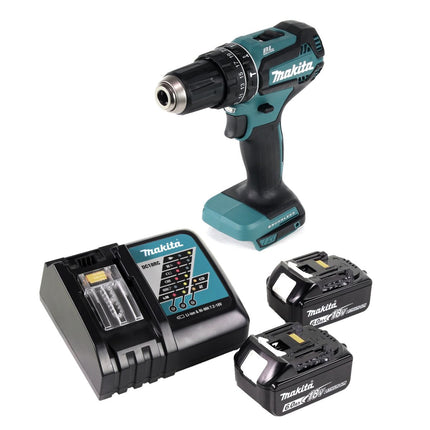 Makita DHP 485 RG trapano a percussione a batteria 18 V 50 Nm brushless + 2x batteria ricaricabile 6,0 Ah + caricabatterie