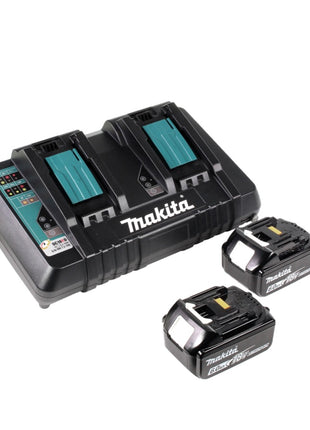 Amoladora angular a batería Makita DGA 900 PGK 36 V (2x 18 V) 230 mm sin escobillas + 2x batería 6,0 Ah + cargador doble + maletín