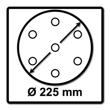 Festool STF D225/128 Schleifscheibe Granat P240 225 mm 25 Stk. ( 205663 ) für Langhalsschleifer PLANEX - Toolbrothers