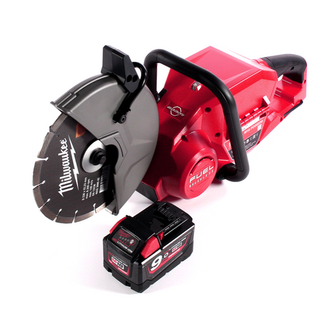 Tronçonneuse à batterie Milwaukee M18 FCOS230-901 18 V 230 mm sans balais + 1x batterie 9,0 Ah - sans chargeur