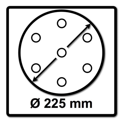 Festool STF D225/128 Schleifscheibe Granat P60 225 mm 100 Stk. ( 4x 205654 ) für Langhalsschleifer PLANEX - Toolbrothers