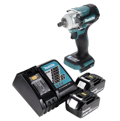 Makita DTW 300 RF cordless impact wrench 18 V 330 Nm 1/2" brushless + 2x rechargeable battery 3.0 Ah + charger