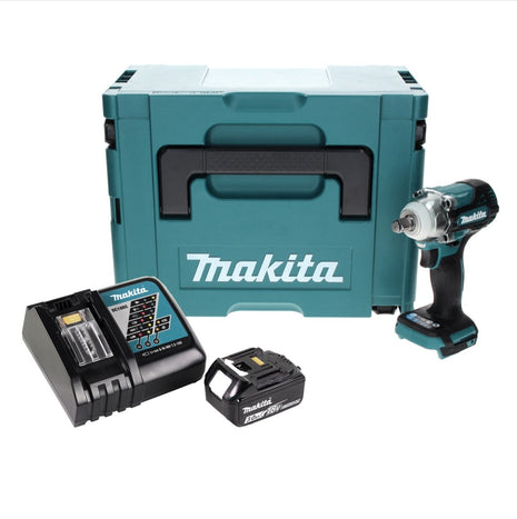 Makita DTW 300 RF1J cordless impact wrench 18 V 330 Nm 1/2" brushless + 1x rechargeable battery 3.0 Ah + charger + Makpac