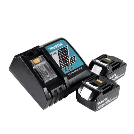 Makita DTW 300 RFJ cordless impact wrench 18 V 330 Nm 1/2" brushless + 2x rechargeable battery 3.0 Ah + charger + Makpac