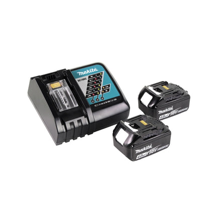 Makita DTW 300 RMJ cordless impact wrench 18 V 330 Nm 1/2" brushless + 2x rechargeable battery 4.0 Ah + charger + Makpac