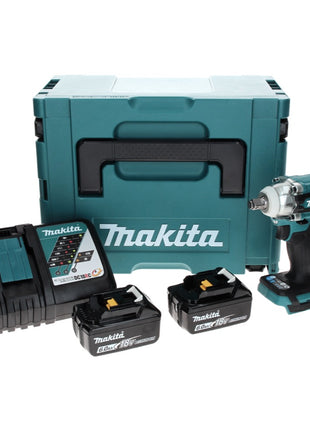 Makita DTW 300 RGJ Avvitatore ad impulsi a batteria 18V 330Nm 1/2" Brushless + 2x Batterie 6,0 Ah + Caricabatterie + Valigetta Makpac