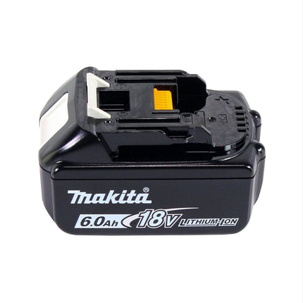 Tijeras para césped a batería Makita DUM 604 G1XJ 18 V con cuchilla para cortacésped y arbustos + 1x batería 6,0 Ah + Makpac - sin cargador
