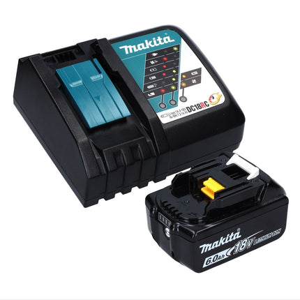 Cisaille à gazon sans fil Makita DUM 604 RG1XJ 18 V avec lame de cisaille à herbe et arbustes + 1x batterie 6,0 Ah + chargeur + Makpac