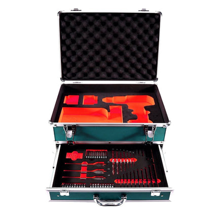 Makita DHP 484 SMTX Akku Schlagbohrschrauber 18 V 54 Nm Brushless + 2x Akku 4,0 Ah + Ladegerät + 70 tlg. Bit Bohrer Set + TX Alu Koffer