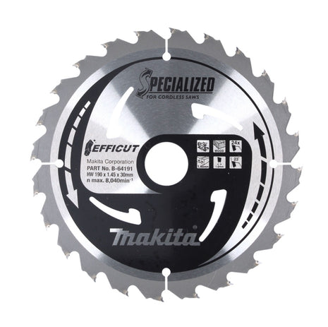 Makita CCM19024G SPECIALIZED EFFICUT Saw Blade 190 x 30 x 1.0 mm ( W-64191 ) 24 teeth for wood