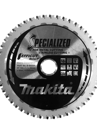 Brzeszczot Makita MCCS15048E SPECIALIZED EFFICUT 150 x 20 x 1,1 mm ( B-69331 ) 48 zębów do metalu