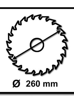 Makita CMSXF26080G Hoja de sierra SPECIALIZED EFFICUT 260 x 30 x 1,65 mm 4 piezas (4x B-67284) 60 dientes para madera