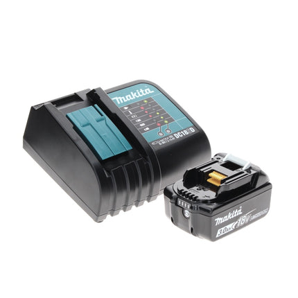 Makita DDF 484 SF1TX taladro atornillador inalámbrico 18 V 54 Nm sin escobillas + 1x batería 3,0 Ah + cargador + juego de brocas de 70 piezas + maletín de aluminio TX